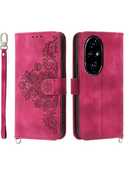 Onur Için Flip Case 200 Pro Çoklu Kredi Kartı Yuvaları Bileklik Kabartmalı (Yurt Dışından)