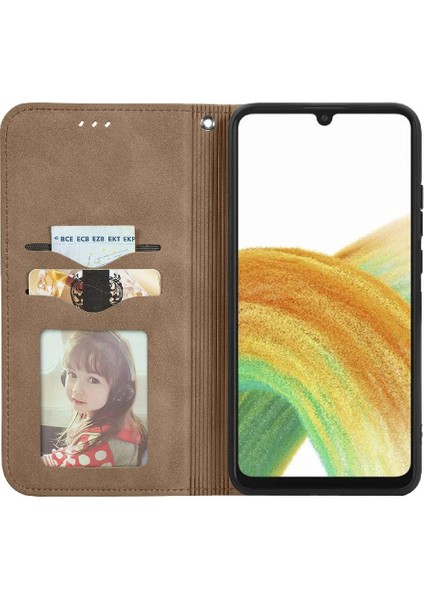 Samsung A13 4g Için Kılıf Cüzdan Kapak Çevirin Darbeye Deri Kılıf Basit (Yurt Dışından) indirimleri