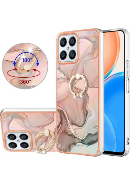 Onur X8 4g Tampon Için Kılıf 360 &deg; Dönebilir Halka Mermer Darbeye Tpu (Yurt Dışından)