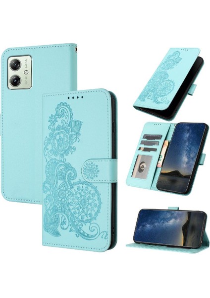 Motorola Moto G54 5g Pu Deri Manyetik Kapatma Kickstand Flip Case (Yurt Dışından)