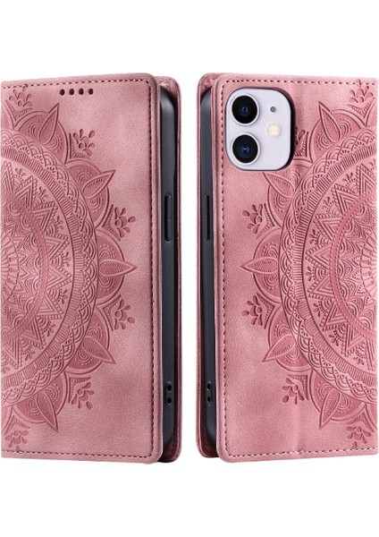 Apple iPhone 12 Için Kılıf Mini Tam Koruma Pu Deri Kart Ekleme Flip (Yurt Dışından)