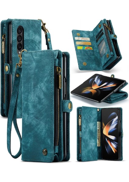 Samsung Galaxy Z Detachable 4 Cüzdan Kapak Için Kılıf ile Üç Katlı Ayrılabilir Kart (Yurt Dışından)