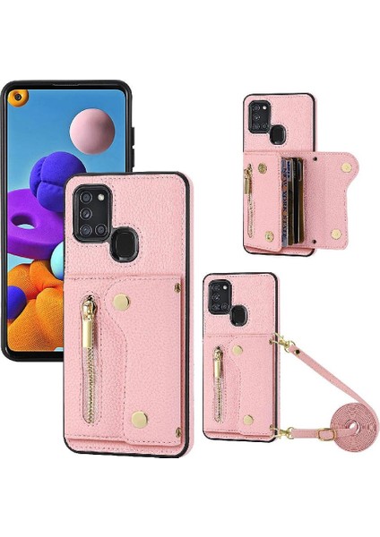 Samsung Galaxy A21S Mini Sırt Çantası Hafif Uzun Kayış Kartı (Yurt Dışından)