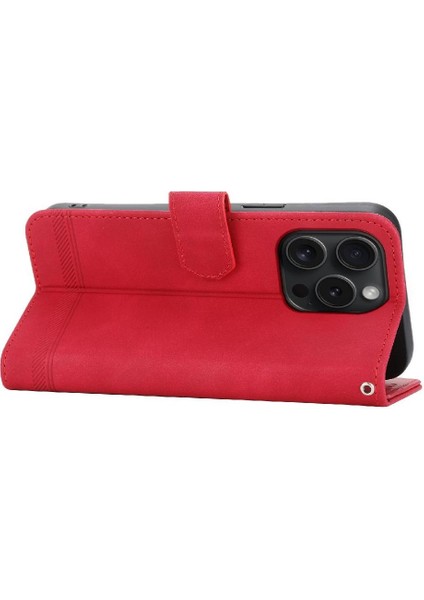 Apple iPhone 15 Için Flip Case Pro Bileklik Kart Yuvaları Premium Manyetik Kapatma (Yurt Dışından)