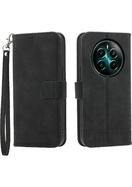 Realme 12 Artı Manyetik Kapatma Kart Yuvaları Için Flip Case Bileklik Nakit (Yurt Dışından) indirimleri