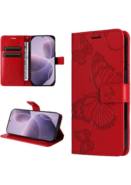 Kart Yuvası Standı ile Xiaomi Redmi K70 Pu Deri Kılıf Kickstand Çevirin (Yurt Dışından)