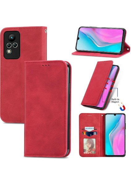 Infinix Not 11 Kordon Cüzdan Fermuar Deri Kılıf Için Kılıf Basit (Yurt Dışından)
