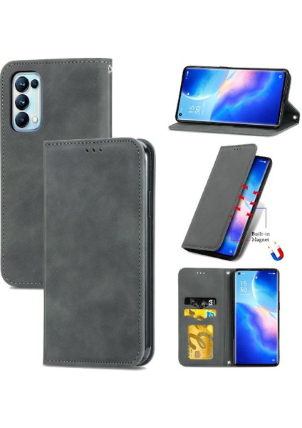Oppo Oppo 5 Pro Cüzdan Basit Iş Fermuar Deri Çanta Için Kılıf (Yurt Dışından)