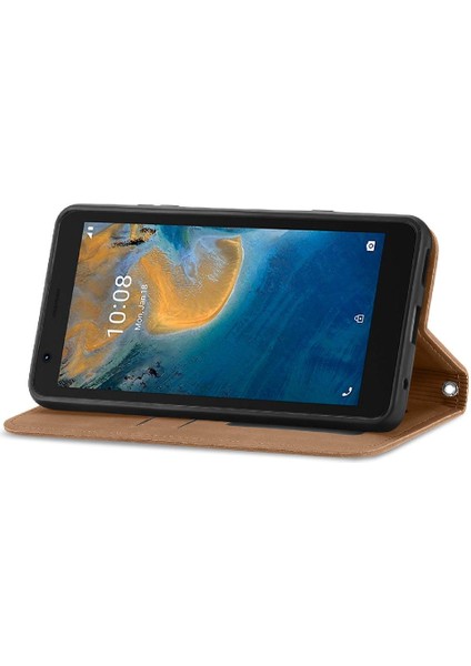 Zte Blade Zte Lite Cüzdan Fermuar Deri Kılıf Basit Iş Için Kılıf (Yurt Dışından) fırsatları