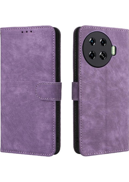 Tecno Spark 20 Pro Artı 4g Flip Folio Cüzdan Kart Yuvaları Kapak Pu (Yurt Dışından)
