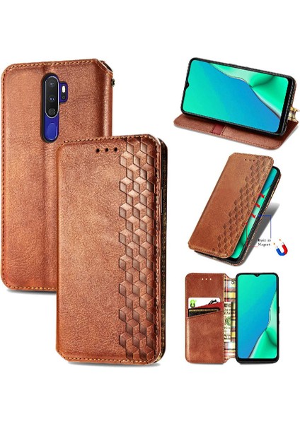 Oppo A9 2020 Flip Kapak Kılıf Için Kılıf Cüzdan Fonksiyonu Moda (Yurt Dışından)