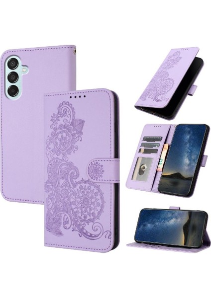Samsung Galaxy M15 Flip Folio Kitap Için Flip Case Kart Yuvası Standı ile Pu (Yurt Dışından)