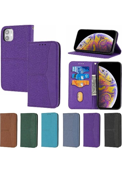 Apple iPhone 11 Için Kılıf Kredi Kartı Tutucu Pu Deri Kapak Flip Folio Kitap (Yurt Dışından)