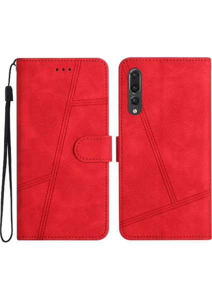 Huawei P20 Pro Için Flip Case Bilek Kayışı Cüzdan Pu Deri Kart Yuvaları Tam (Yurt Dışından)