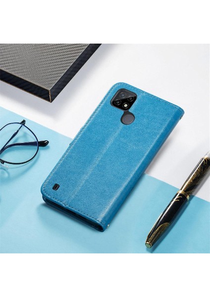 Realme C21 Deri Kılıf Için Kısa Kayış Kapak Çevirin Zarif Iş (Yurt Dışından) fırsatları
