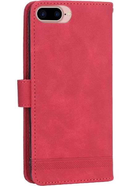 Apple iPhone 7 Için Flip Case Artı/8 Artı Bileklik Kart Yuvaları Premium Manyetik (Yurt Dışından)