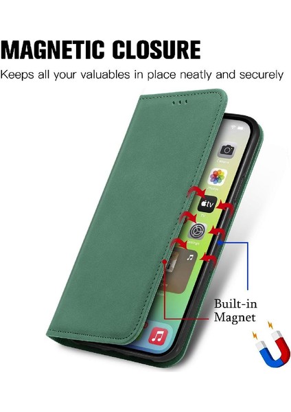 Apple iPhone 14 Promax Darbeye Deri Kılıf Kapak Kapak Basit (Yurt Dışından)