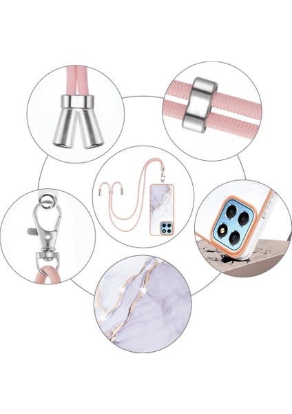Onur X8 5g Tampon Crossbody Kordon Askısı Mermer Anti-Scratch Için Kılıf (Yurt Dışından) indirimleri