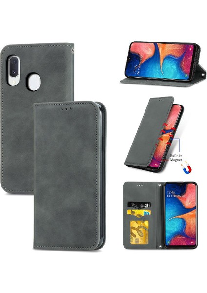 Samsung A10E Cüzdan Kapak Kapak Basit Iş Darbeye Vaka (Yurt Dışından)