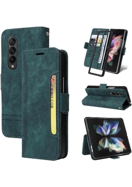 Samsung Galaxy Z Için Kılıf Fold 3 5g Kart Yuvaları Cüzdan Kapak Çevirin Tpu (Yurt Dışından)