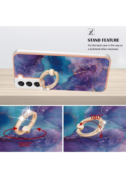 Samsung Galaxy S22 5g Tampon 360 &deg; Dönebilir Halka Mermer Tpu Için Kılıf (Yurt Dışından) fırsatları