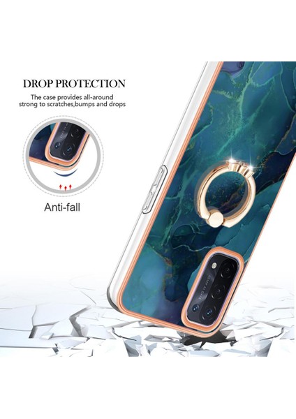 Oppo A93 5G/A93S 5g Tampon Için Kılıf 360 &deg; Dönebilir Yüzük Mermer Darbeye (Yurt Dışından) modelleri