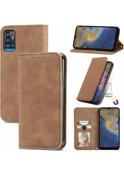 Zte Blade A71 Basit Iş Fermuar Cüzdan Kordon Deri Kılıf (Yurt Dışından)