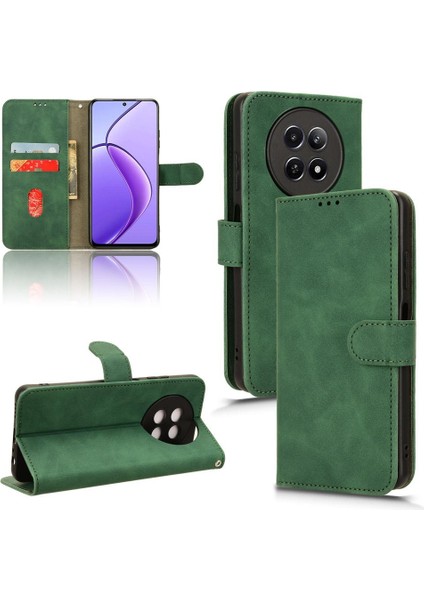 Kart Tutucu Kickstand ile Realme 12 5g Deri Folio Flip Case Için Kılıf (Yurt Dışından) modelleri