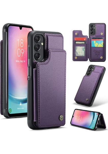 Samsung Galaxy A24 4g Pu Deri Rfıd Engelleme Için Ince Cüzdan Kılıf (Yurt Dışından)