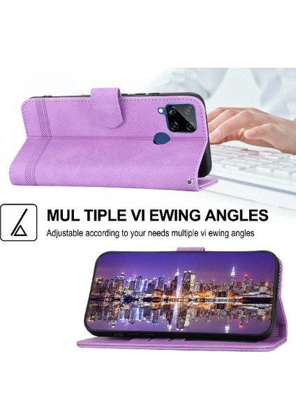 Realme C25/C15 Manyetik Kapatma Premium Nakit Cep Kartı Için Flip Case (Yurt Dışından) fırsatları