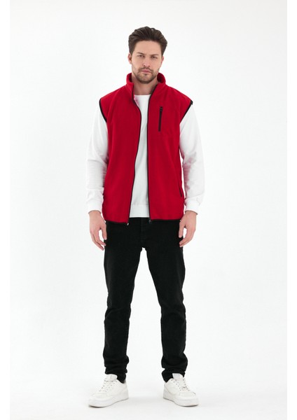 Erkek Tam Fermuarlı Spor Polar Yelek modelleri