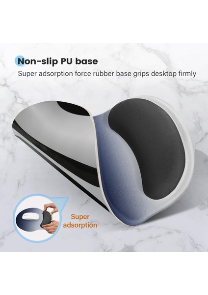 Kolay Yazma Ağrısını Gidermek Için Tabansız Bilek Desteği Destekli Ergonomik Mousepad, Daktilo Ofisi Için Mouse Pad (Yurt Dışından)