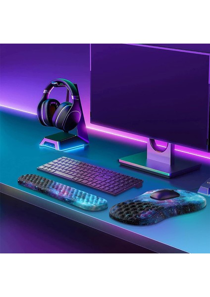 Parça Bilek Dayanağı ve Seti, Ev Masası Için Bilgisayar Mouse Pad'leri ve Coaster-C (Yurt Dışından)
