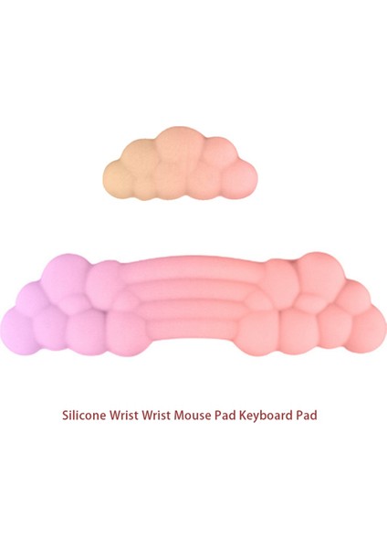 Bulut Degrade Renkli Mouse Pad Klavye Silikon Bilek Dinlenme Bellek Köpük Mouse Pad Ofis Oyunları Için Uygun (Yurt Dışından) fiyatları