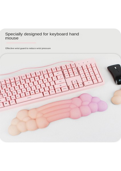 Bulut Degrade Renkli Mouse Pad Klavye Silikon Bilek Dinlenme Bellek Köpük Mouse Pad Ofis Oyunları Için Uygun (Yurt Dışından) indirimleri