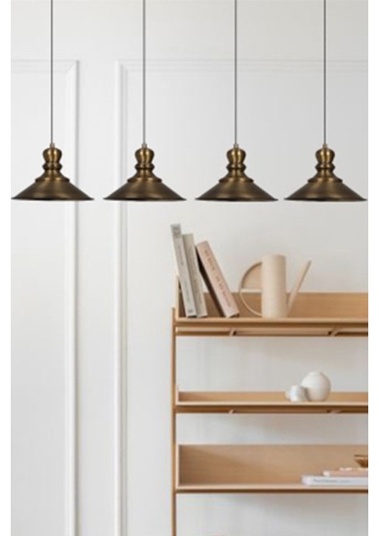 Dörtlü Nantes Eskitme Rengi Metal Sarkıt Avize Lamba Rustik Vintage Iç Mekan Ofis Cafe Otel