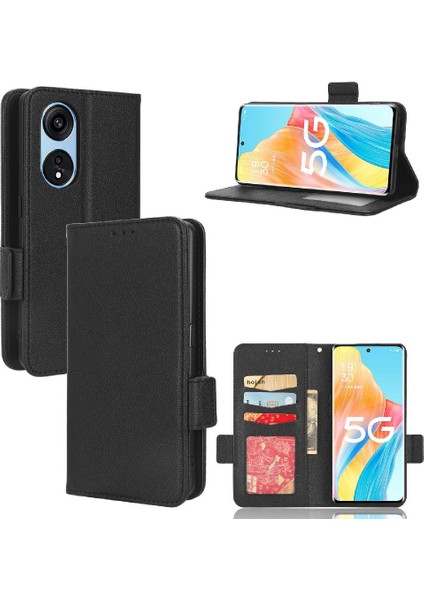 Oppo Için Kılıf Oppo 8t 5g Pu Deri Manyetik Kart Yuvaları Tutucu Cüzdan Yan (Yurt Dışından)