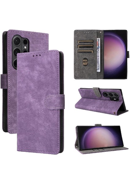 Samsung Galaxy S24 Ultra Rfıd Engelleme Kart Yuvaları Kapak Pu Flip (Yurt Dışından) modelleri