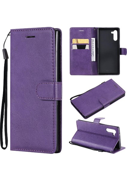 Samsung Galaxy Not 10 Klasik Düz Renk ile Yüksek Kalite Için Flip Case (Yurt Dışından)