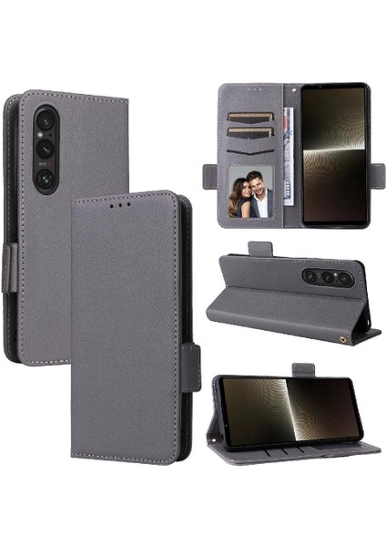 Sony Xperia 1 Vi Için Kılıf Yan Toka Pu Deri Manyetik Kart Yuvaları (Yurt Dışından)