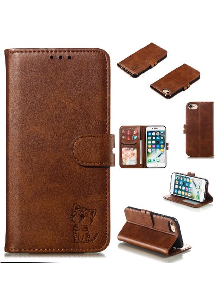 Apple iPhone Apple iPhone 6/ 7/ 8 Kickstand Manyetik Kapatma Tüm Kart Için Cüzdan Durumda (Yurt Dışından)