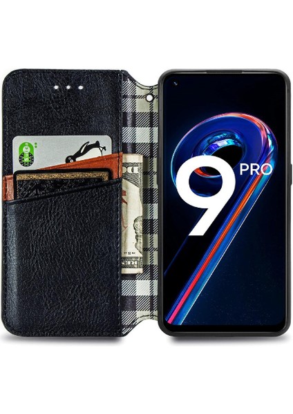 Oppo Realme 9 Pro Cüzdan Fonksiyonu Için Kılıf Deri Kılıf Moda Tasarımı (Yurt Dışından) fırsatları