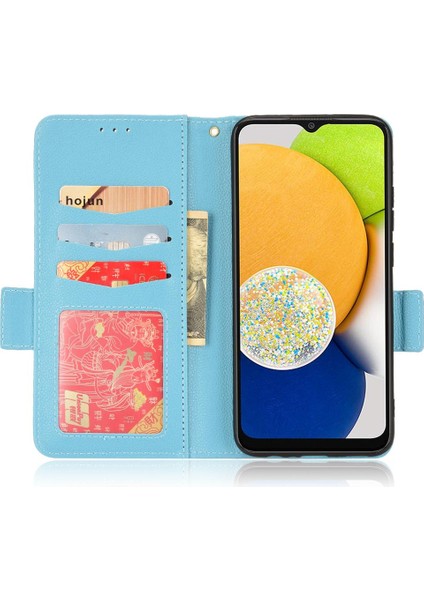 Samsung Galaxy A03 Cüzdan Pu Deri Yan Toka Manyetik Kart (Yurt Dışından)