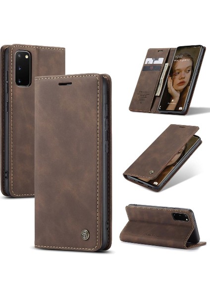 Samsung Galaxy S20 Için Flip Case Vintage Pu Deri Cüzdan Flip Folio Kitap (Yurt Dışından)