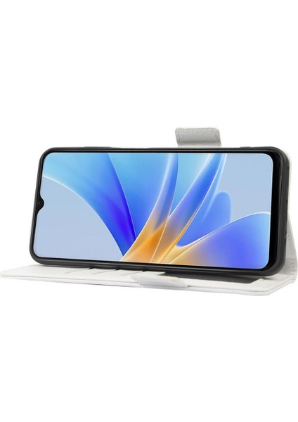 Oppo A17/A17K Manyetik Cüzdan Kart Yuvaları Için Kılıf Tutucu Pu Deri Yan (Yurt Dışından)