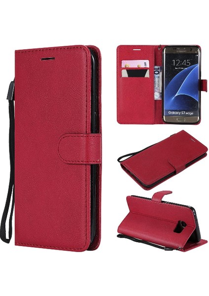 Kart Yuvası Iş Cüzdan Telefon ile Samsung Galaxy S7 Kenar Için Flip Case (Yurt Dışından)