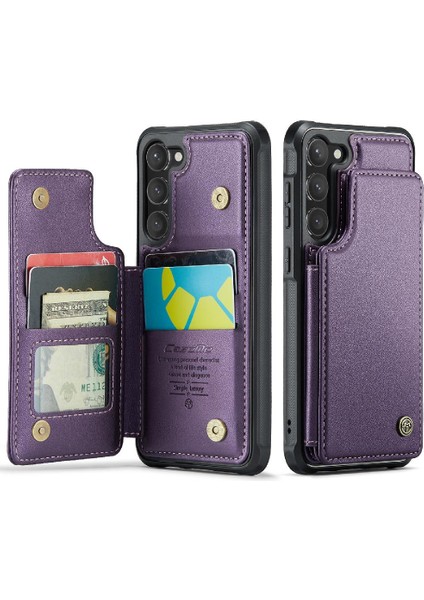Samsung Galaxy S23 Için Caseme Cüzdan Durumda Pu Deri Ince Darbeye Vaka (Yurt Dışından)