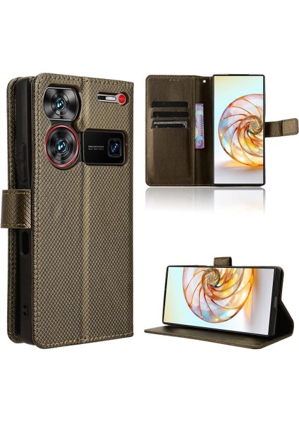 Nubia Z60 Ultra Kart Tutucu Manyetik Cüzdan Kapak Kickstand Için Kılıf (Yurt Dışından)