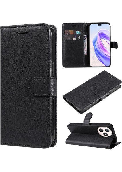 Onur X50I 5g Klasik Düz Renk Iş Cüzdan Telefon Için Flip Case (Yurt Dışından)
