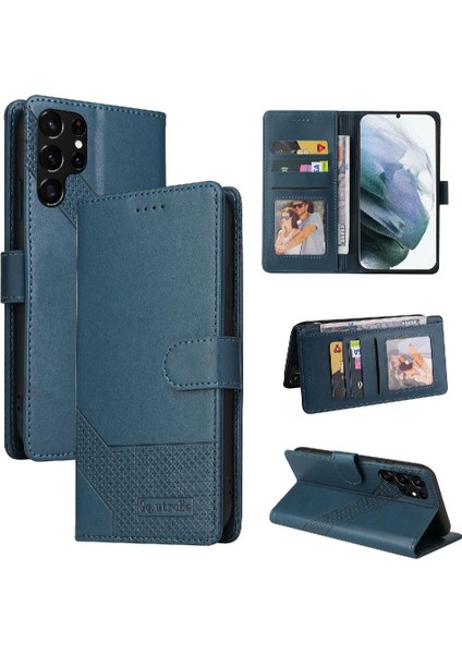 Samsung Galaxy S22 Ultra Üç Kart Yuvaları Premium Deri Için Flip Case (Yurt Dışından) fırsatları